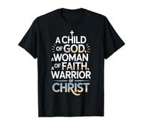 Enfant Dieu Femme Foi Guerrier Christ Jésus Chrétien T-Shirt