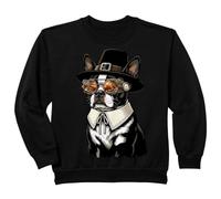 Enfant Dîner d'automne à la Dinde rétro Bostie de Boston Terrier Sweatshirt
