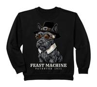 Enfant Dîner d'un Jour à la Dinde rétro Scottie Scottie avec Un Terrier écossais Sweatshirt