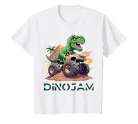 Enfant Dinojam T-Rex sur Un 4x4 Dinosaure Drôle pour Garçon T-Shirt