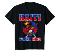 Enfant Drapeau Haïti Jeune Roi Haïti Mélanine Pour Garçon Noir Enfants T-Shirt