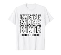 Enfant du Milieu Invisible Humour Fraternel Frère Oublié T-Shirt