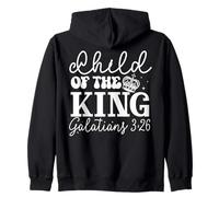 Enfant du Roi Galates 3:26 Design Couronne Royale Sweat à Capuche