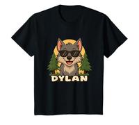 Enfant Dylan - Design Loup avec Prénom pour Garçons T-Shirt