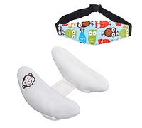 Enfant en bas âge Support réglable cou oreiller et sécurité tête Soutien bande pour siège d'auto, Bébé enfant nourrisson tête du cou Protection, Hibou bleu