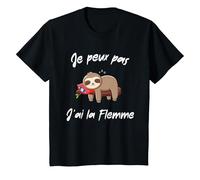 Enfant Enfant Je Peux Pas J'ai La Flemme Humour Drôle La Flemme T-Shirt