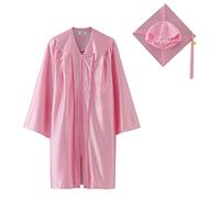Enfant, Enfants Costume Garçons Filles À Manches Longues Robe De Célibataire Robe De Docteur Robe De Graduation Couleur Unie Manteau Longue Robe Avec Chapeau, Confortable Pour Enfant