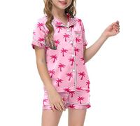 Enfant Ensemble de Pyjama Manches Longues en Coton Haut Pantalons Doux Tenue 2 Pieces Coffret Nuit d'hiver pour Enfants Jeunes Filles