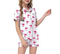 Enfant Ensemble de Pyjama Manches Longues en Coton Haut Pantalons Doux Tenue 2 Pieces Coffret Nuit d'hiver pour Enfants Jeunes Filles