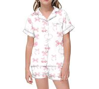 Enfant Ensemble de Pyjama Pyjamas Filles Enfants Mignon Simple Haut Top Pantalon en Bas Ge Deux PièCes Costume Nuit Cadeaux pour et GarçOns