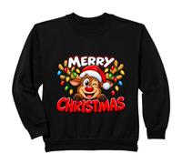 Enfant Famille de Renne Amusant Joyeux Noël Sweatshirt