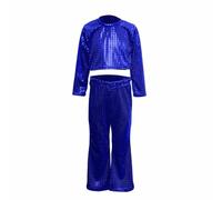 Enfant Fille Garçon blanc gris Pantalon Evasé Danse Latine Tango Paillettes Brillant Pantalon Danse Rue Jazz Hip-hop Pantalon à Pattes D'éléphant Partie Performance Blanc cassé vin rouge 110 140 4 ans