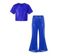 Enfant Fille Garçon blanc gris Pantalon Evasé Danse Latine Tango Paillettes Brillant Pantalon Danse Rue Jazz Hip-hop Pantalon à Pattes D'éléphant Partie Performance Blanc cassé vin rouge 110 140 4 ans