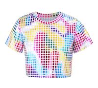 Enfant Fille Garçon blanc gris Pantalon Evasé Danse Latine Tango Paillettes Brillant Pantalon Danse Rue Jazz Hip-hop Pantalon à Pattes D'éléphant Partie Performance Blanc cassé vin rouge 110 140 4 ans