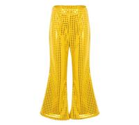 Enfant Fille Garçon blanc gris Pantalon Evasé Danse Latine Tango Paillettes Brillant Pantalon Danse Rue Jazz Hip-hop Pantalon à Pattes D'éléphant Partie Performance Blanc cassé vin rouge 110 140 4 ans