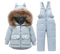 Enfant Fille Garçon Combinaison De Ski Veste avec Pantalon Imperméable Veste De Ski Snowboard Coupe-Vent Blouson Voyage Randonnée Jackets