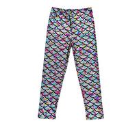 Enfant Fille Legging de Sport Gym Fitness Yoga Pantalons Serre Extensible Legging Danse Classique Jogging 4-14 Ans