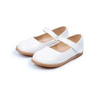 Enfant Fille Princesse Chaussures Anglais Chaussures Printemps et Simple Chaussures Semelle Souple Étudiant Premières Chaussures Bébé Garçon, Blanc., 25.5 EU