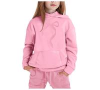 Enfant Fille Survêtement Ensemble de Sport pour 2 Pièces Enfants Street Dancewear Plaine Top Bottoms Jogging Costume Sweat Capuche et Legging Costumne
