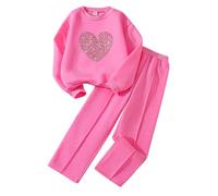 Enfant Fille Survêtement Ensemble Encapuchonné Crop Top Bottom Filles Ensembles Pantalon et Haut Polaire Unisex Sport d'Entraînement Décontracté Vêtements Mode Vêtement de Jogging