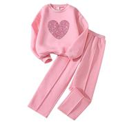 Enfant Fille Survêtement Ensemble Encapuchonné Crop Top Bottom Filles Ensembles Pantalon et Haut Polaire Unisex Sport d'Entraînement Décontracté Vêtements Mode Vêtement de Jogging