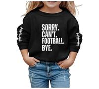 Enfant Fille Sweatshirt Oversize Coton Manches Longues Col Rond Chemise Tunique Tops Grande Taille pour l'extérieur - Doux et léger T-Shirt Basique pour Tout-Petits