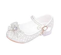 Enfant Filles Mary Jane Chaussures Classiques Princesse Uniforme Rétro Chaussures Bureau Footwear PU Princesse Chaussure Antidérapantes Fille Rétro Chaussure pour Mariages et (White, 33 Big Kids)