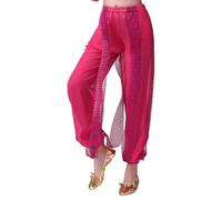 Enfant Filles Pantalon Danse du Ventre Classique Tenue Danse Orientale Pantalon Arabe Tribal avec Écharpe Hanche Costume Belly Dance Performance 3-12 Ans #0120A