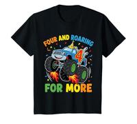 Enfant Four and Roaring for More Truck fête Ses 4 Ans T-Shirt