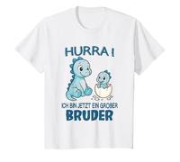 Enfant Frères et sœurs Dino Baby Hurra Je suis maintenant un grand frère T-Shirt
