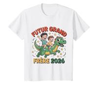 Enfant Futur Grand Frère 2026 Annonce Grossesse Dinosaure Mignon T-Shirt
