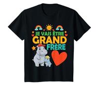 Enfant Futur Grand Frère Hippopotame Annonce Grossesse 2ème Bébé T-Shirt