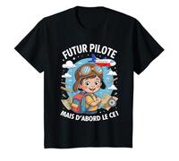 Enfant Futur Pilote Cours Élémentaire 1ère Année Retour à l’École T-Shirt