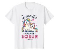 Enfant Future Grande Soeur 2026 Fille Future Soeur Annonce Cadeau T-Shirt