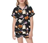 Enfant Garçon Fille Pyjama De Halloween Ensembles Pyjamas imprimés et Ado VêTements Maison Simple Haut Top Pantalon pour ou