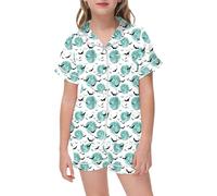 Enfant Garçon Fille Pyjama Pyjamas Halloween Déguisements Lot 2 Ensembles de et Ado Ensemble Manches Longues Pièces Bien serré Coupe troite Haut Pantalons pour Filles GarçOns