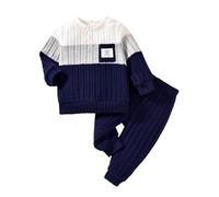 Enfant Garcon Jogging Ensembles Chemise De Nuit Boutonnée Ensembles-De-Sport-Garçon Survêtement Uni Tenue Garçon Ensemble 5 Ans Pyjama Polaire Fille Hiver Chaud (Blanc,6-12 Mois)