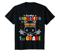Enfant Goodbye Kindergarten Graduate Hello 1st Grade Hippo Garçon Fille T-Shirt