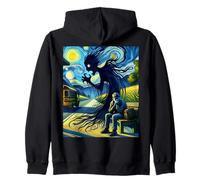 Enfant hanté, Paranormal, Van Gogh Nuit étoilée, Halloween Sweat à Capuche