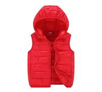 Enfant Hiver Gilet BéBé GarçOn Fille Doudoune sans Manches, Manteau Automne Et Hiver Couleur Unie ImperméAble Chaud Doux Et Confortable Fermeture à GlissièRe pour Le Quotidien DéContracté