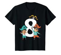 Enfant Huit pirates d'anniversaire - 8 ans garçon fille pirates T-Shirt