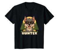 Enfant Hunter - Design Loup avec Prénom pour Garçons T-Shirt