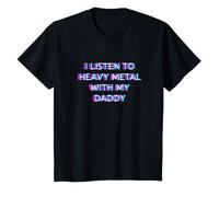 Enfant I Listen to Heavy Metal with My Daddy Rock Star Kids T-Shirt