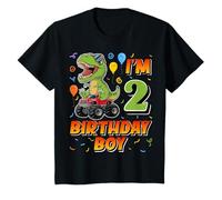 Enfant I'm 2 Birthday Boy 2 Years Old T-Rex Monster Truck Birthday T-Shirt