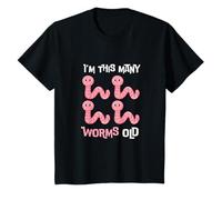Enfant I'm This Many Worms Old - Cute Worm, 4e Anniversaire, 4 Ans T-Shirt