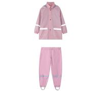 Enfant Imperméable Combinaison de Pluie Garçon Fille Imperméable Veste à Capuche Imperméable Manteau Pantalon Costume 2 pièces Ensemble Réutilisable Vêtements de pluie