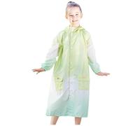 Enfant Imperméable Combinaison de Pluie Garçon Fille Imperméables pour Enfants Poncho de Pluie Léger Vestes de Pluie Dessin Réutilisable Conception de Couleurs Dégradées