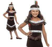 Enfant Indien Costume Fille Pocahontas Livre Semaine Jour Déguisement 4-12 Ans