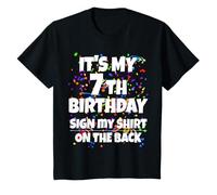 Enfant It's My 7th Birthday Sign My Shirt On The Back 7 Year Old T-Shirt