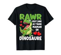 Enfant J’aime Ma Maman Dino Rawr Garçon Fête des Mères T-Shirt